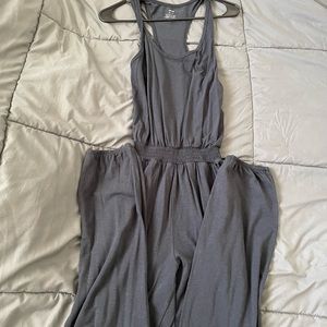 Cute grey women’s strap jumpsuit